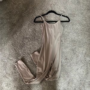Longer than capri length body suit